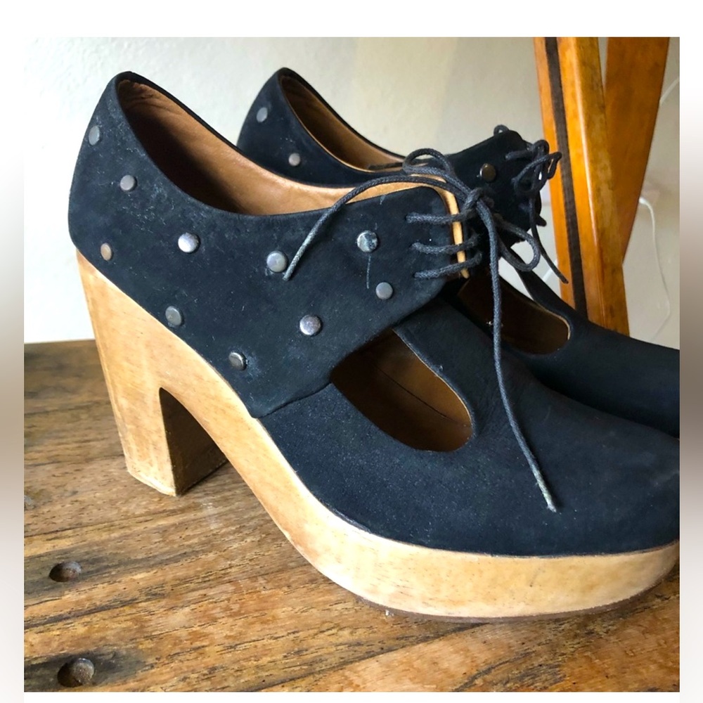 Rachel Comey Suede Platform Mary Jane Clogs